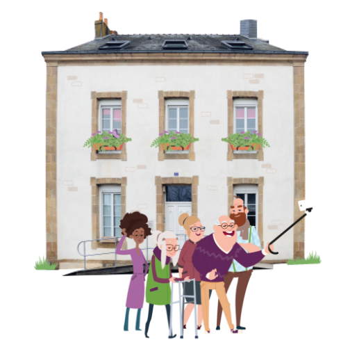 illustrations Relais Presence Maison selfie